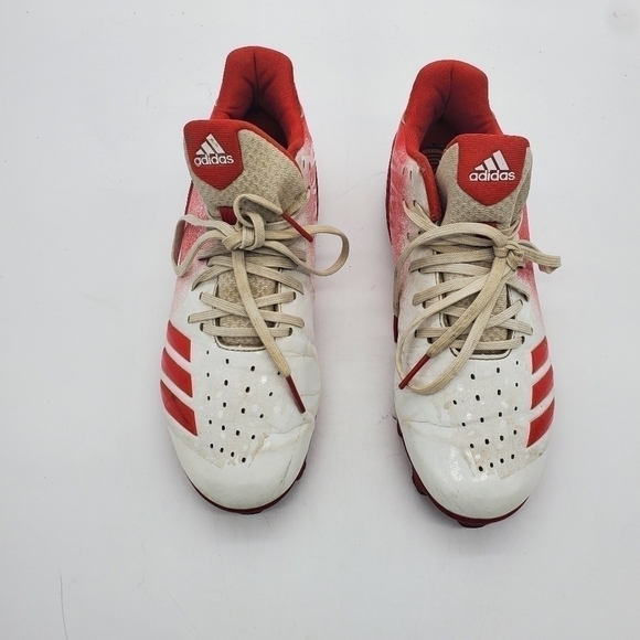 adidas Men Size 7.5 Shoes Baseball Cleats Icon 4 Splash MD Red Lace Up G26694 - Picture 12 of 12